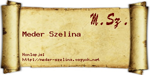 Meder Szelina névjegykártya